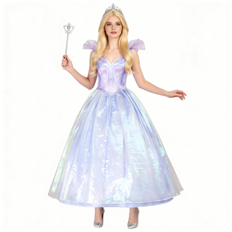 Women'S Formal Wear For Wedding - アメリカ映画 グリンダ コスプレ衣装 魔女 ノースリーブ プリンセススカート