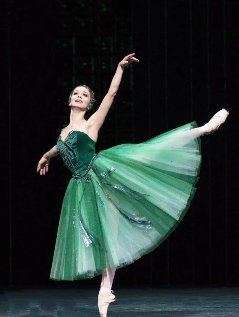 Women'S Green Formal Wear - 子供バレエスカート白鳥の湖パフォーマンスドレスグリーンベレットロングバレエドレス女の子バレエレオタード女性のためのバレリーナドレス