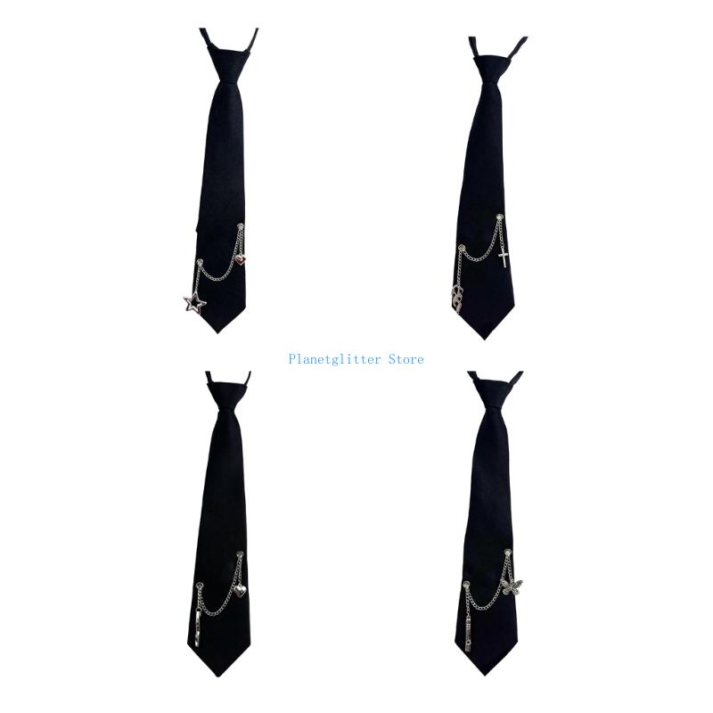 Women Formal Wear Korean - 652B 韓国ファッションネクタイジッパー開閉簡単オン/オフカレッジスタイルネクタイフォーマルアクセサリーオフィスやパーティー着用