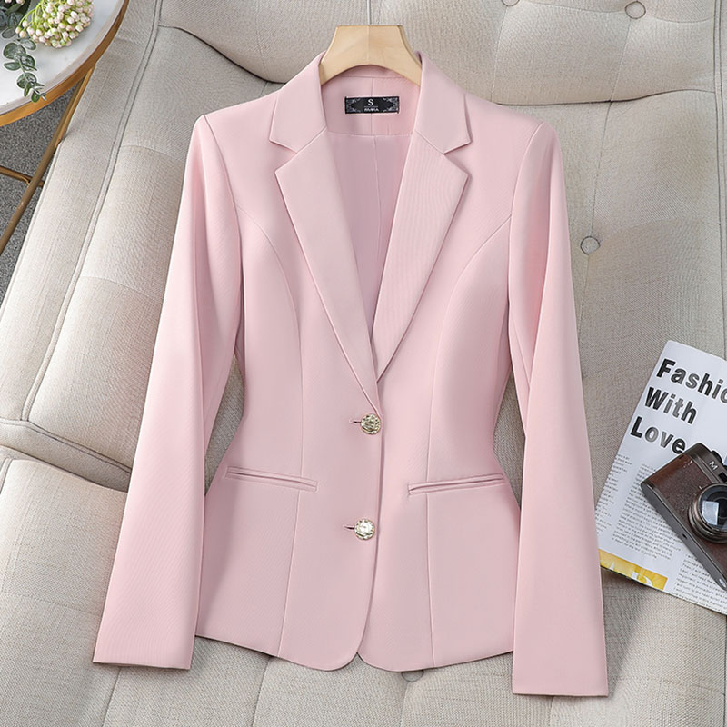 Women Formal Wear Blazers - 新しいファッション女性フォーマルブレザーレディースシングルブレスト長袖作業服コート春秋ジャケット女性スーツアウター