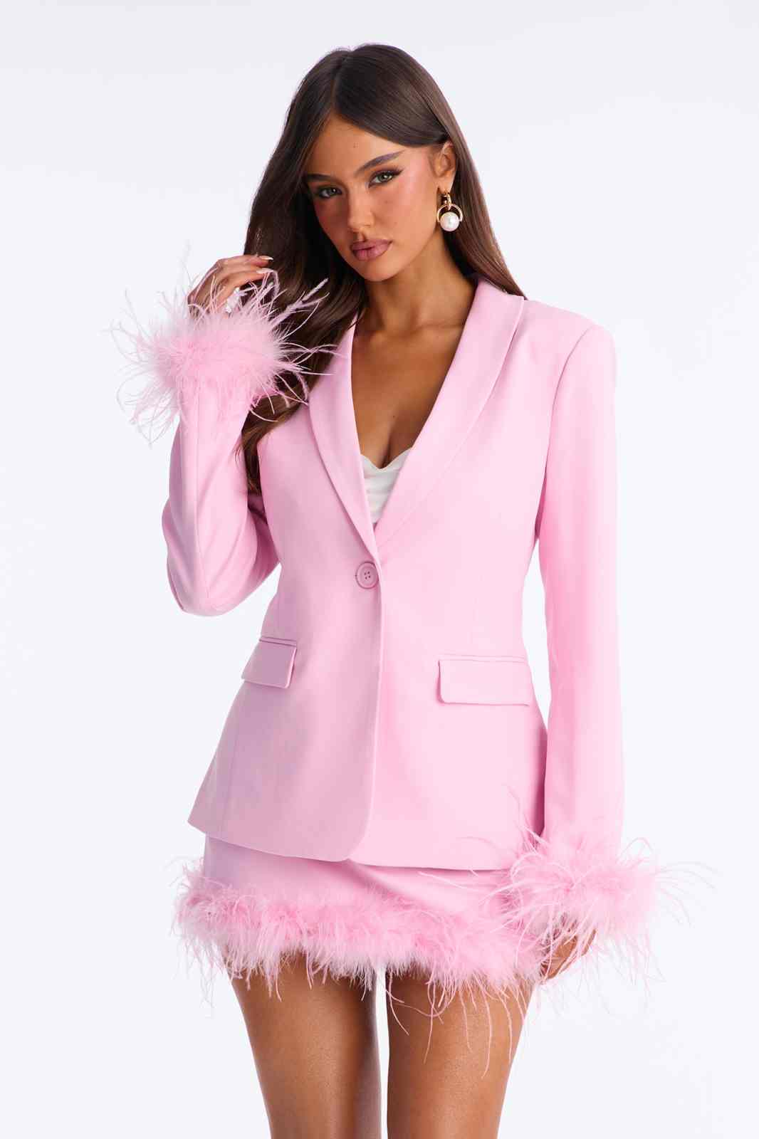 上品な女性用スーツ 2ピース ジャケット スカート ショール - Women Formal Wear With Skirt のレビューと価格