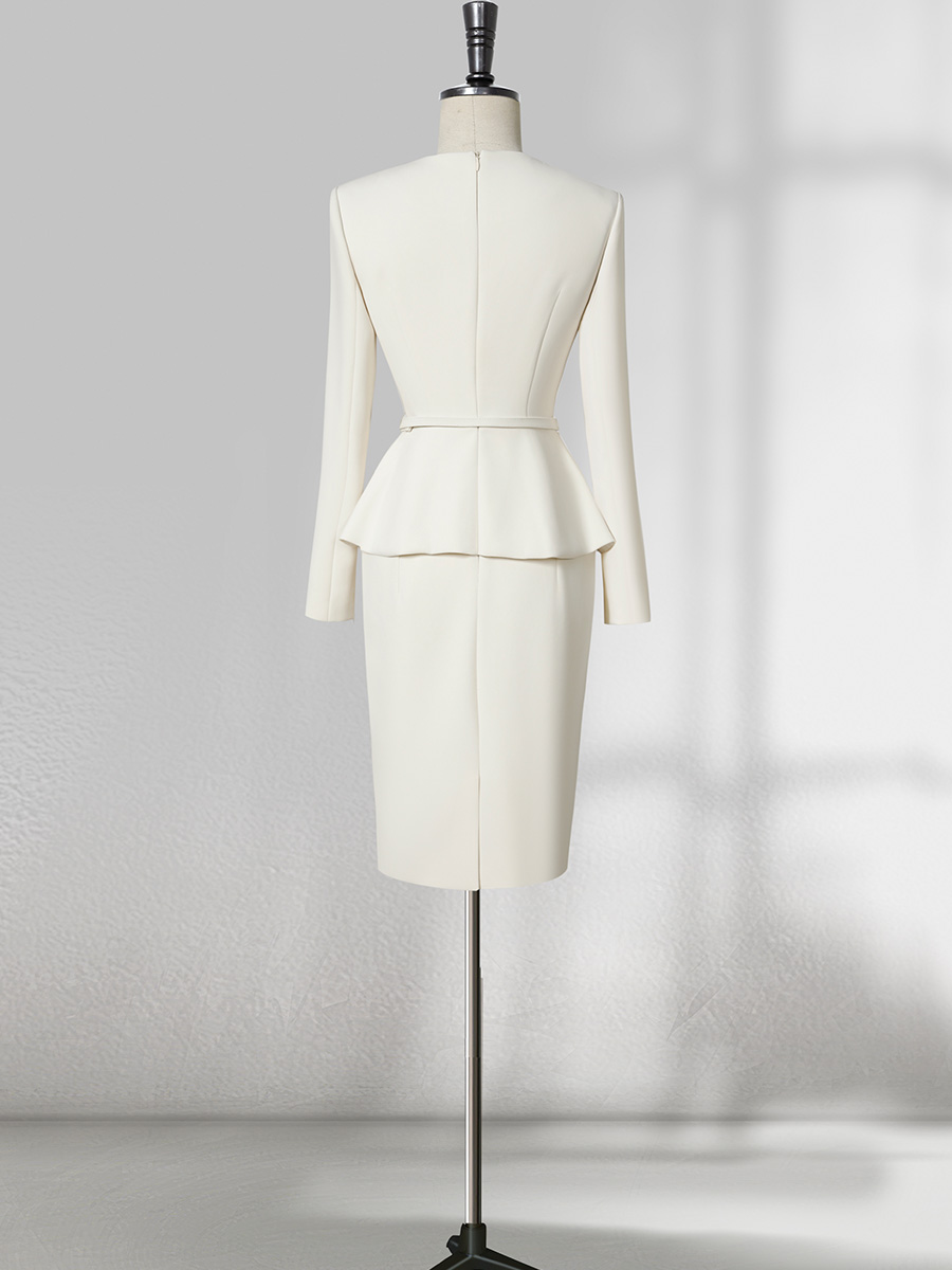 プロのキャリアウーマン向けドレス ハイウエスト ラップスカー - Wrap Dress Work のレビューと価格