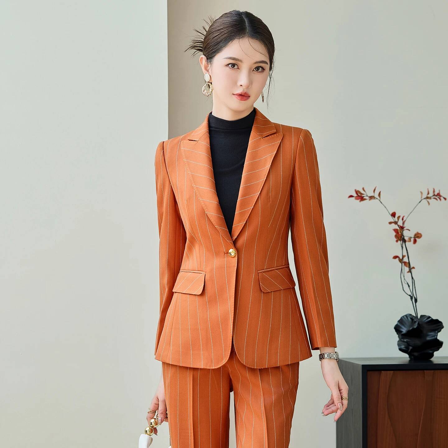 秋冬フォーマル女性ビジネススーツパンツとジャケット付きコート - Formal Winter Wear Women Jacket のレビューと価格