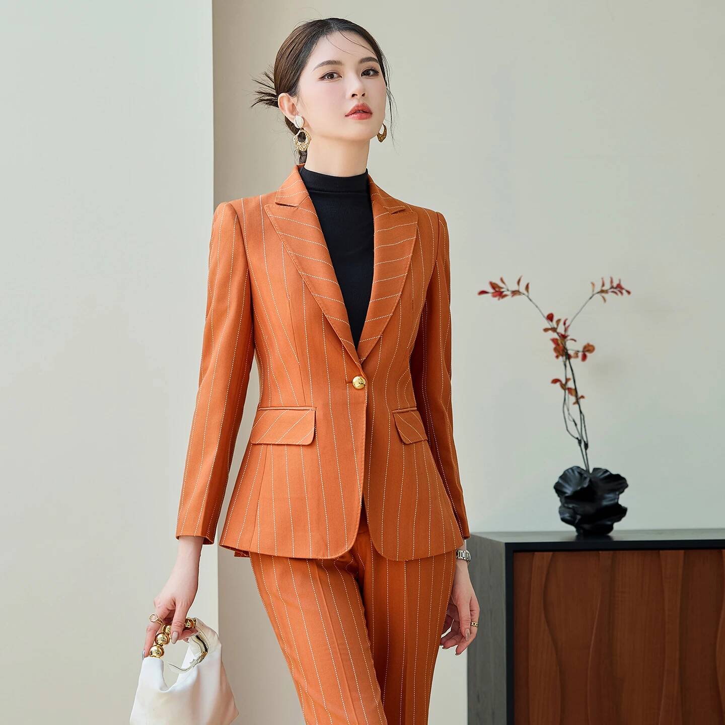 秋冬フォーマル女性ビジネススーツパンツとジャケット付きコート - Formal Winter Wear Women Jacket のレビューと価格