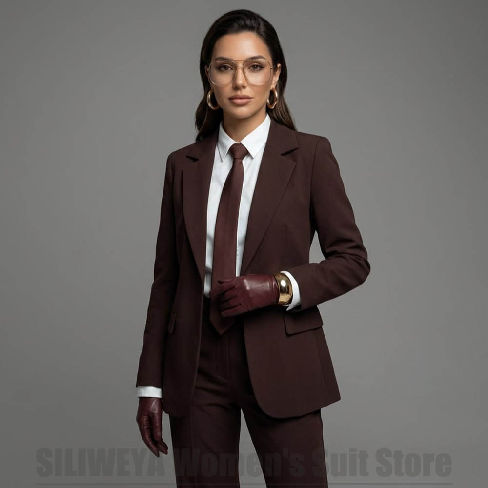 女性ノッチドラペルブレザーツーピーススーツハイウエストストレ - Women Formal Wear For Interview のレビューと価格