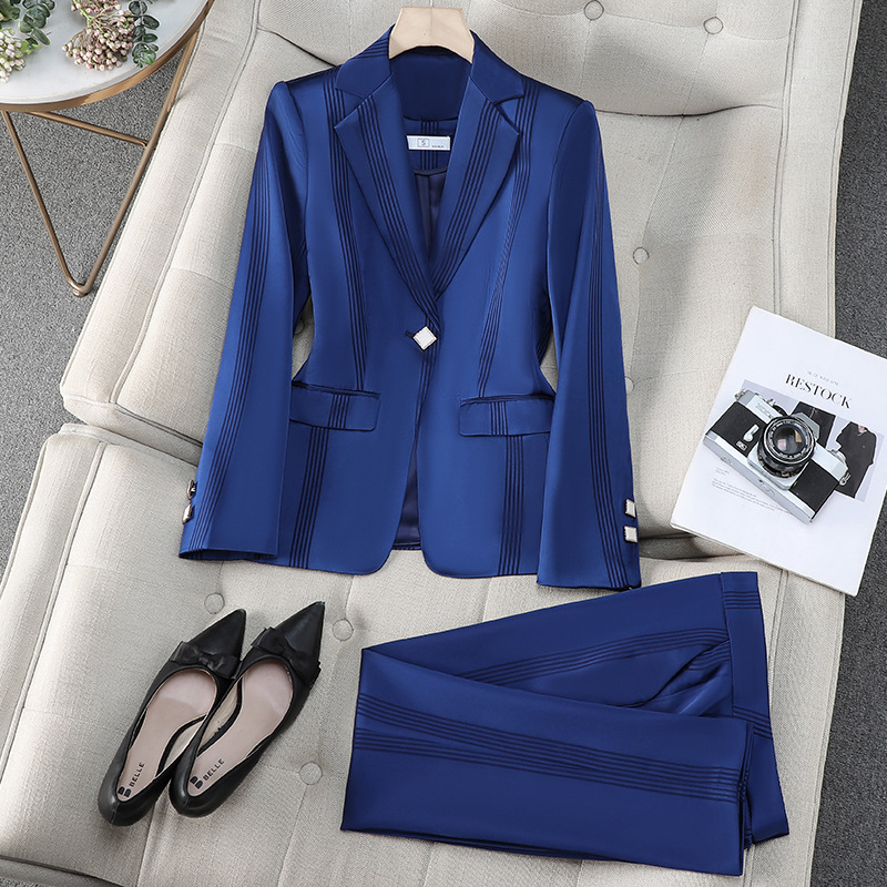 レディースファッション パンツスーツ 2ピースセット オフィ - Formal Winter Wear Women Jacket のレビューと価格
