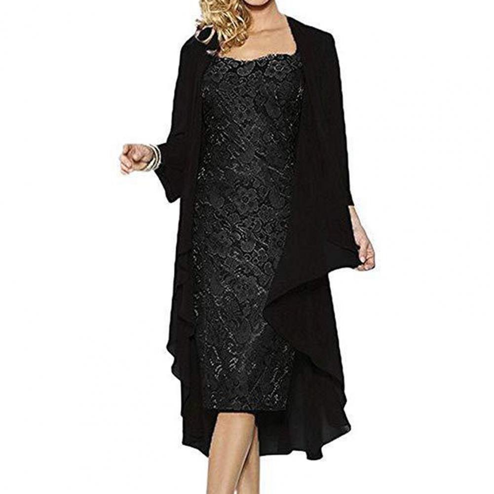 フォーマルドレスセット女性衣装エレガントな花柄レースヴィンテ - Women Formal Wear Dress のレビューと価格