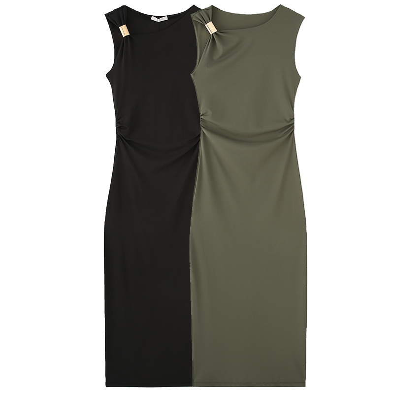 HXAO レディースフリルボディコンドレスグリーンブラックド - Women'S Green Formal Wear のレビューと価格