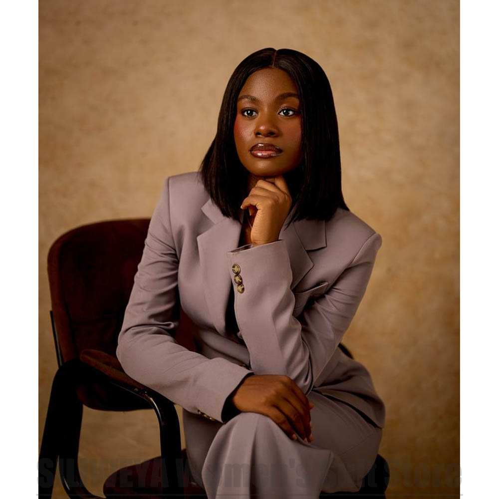 シックな女性用スーツ、ノッチドラペル、シングルブレスト、ツー - Women'S Office Formal Wear For Ladies のレビューと価格
