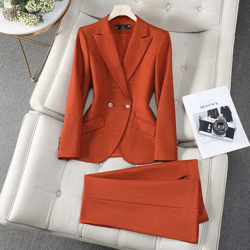 秋冬レディースパンツスーツフォーマルツーピースセット女性服女 - Formal Winter Wear Women Jacket のレビューと価格