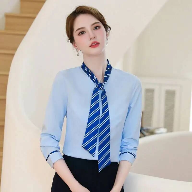 フォーマルでエレガントなスタイルの長袖ブラウス、シャツ、オフ - Women Formal Wear For Interview のレビューと価格