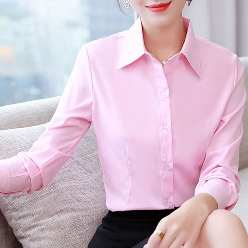 ホワイトスリムフィットフォーマルオフィスレディースシャツ 韓 - Women Formal Wear Korean のレビューと価格