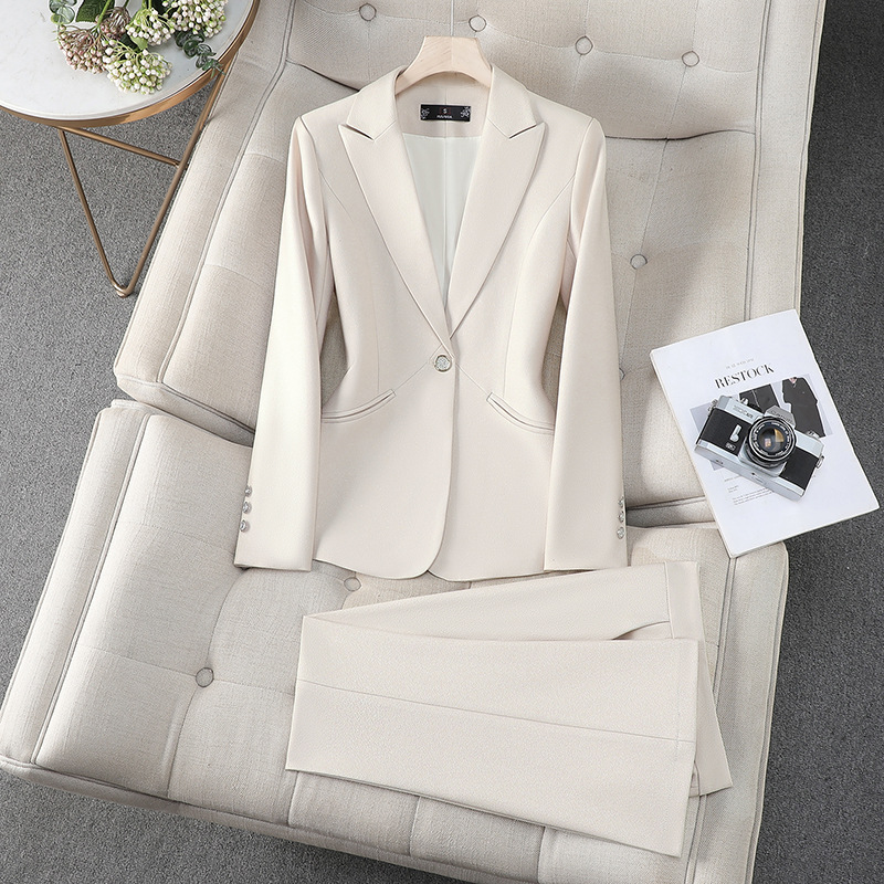 オフィスレディースフォーマルパンツスーツ2ピースセット女性用 - Formal Winter Wear Women Jacket のレビューと価格
