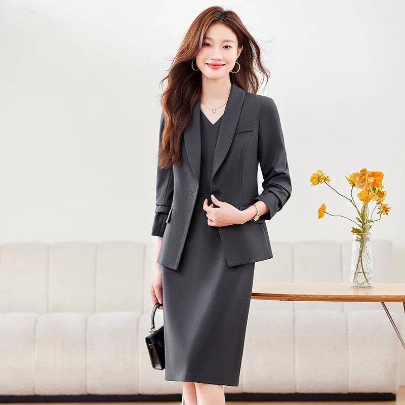 高品質生地のレディースビジネススーツ、ドレスとジャケットコー - Women Formal Wear Blazers のレビューと価格