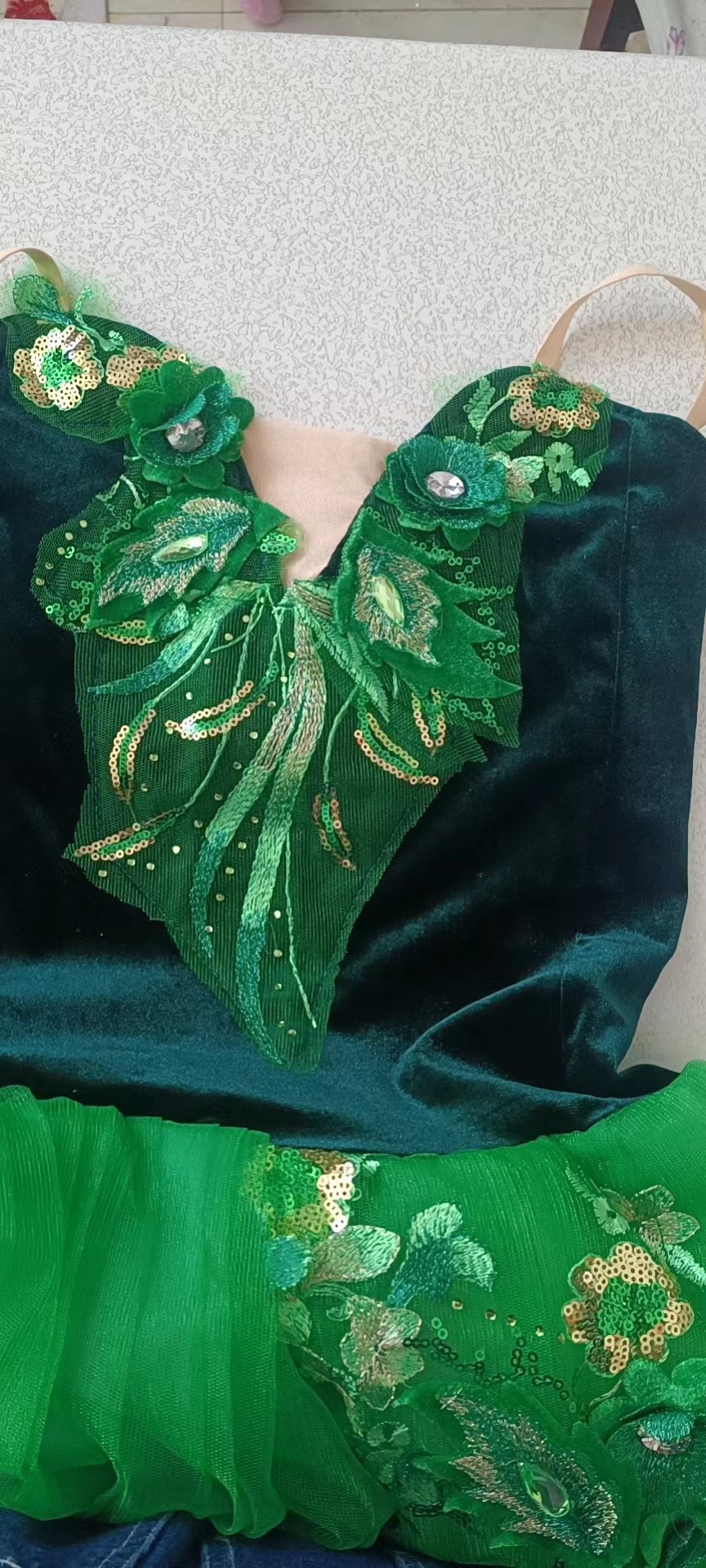 子供バレエスカート白鳥の湖パフォーマンスドレスグリーンベレッ - Women'S Green Formal Wear のレビューと価格