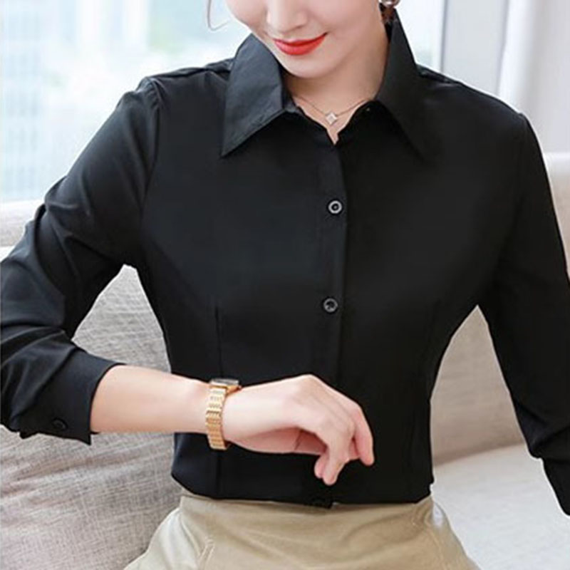 ホワイトスリムフィットフォーマルオフィスレディースシャツ 韓 - Women Formal Wear Korean のレビューと価格