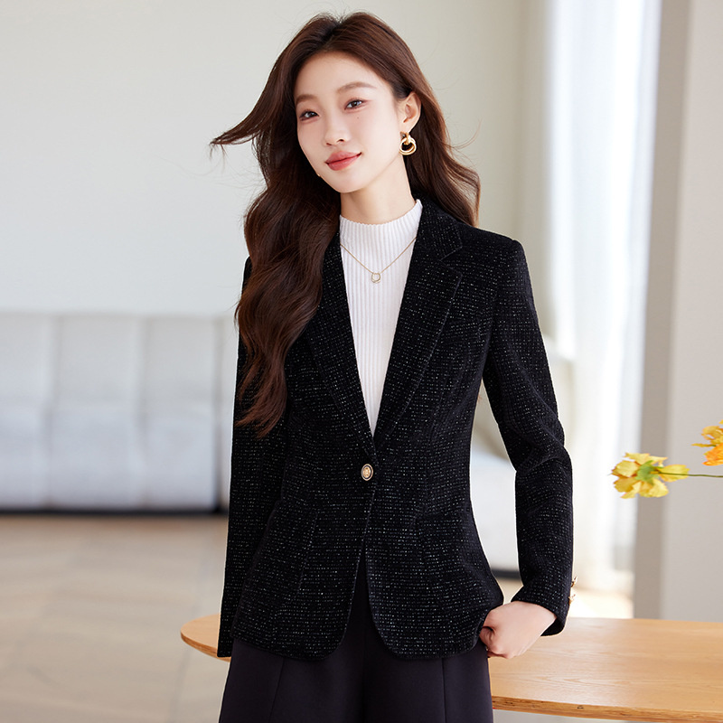 レディースブレザーコート 女性用 ブラック レッド カーキ  - Women Formal Wear Blazers のレビューと価格