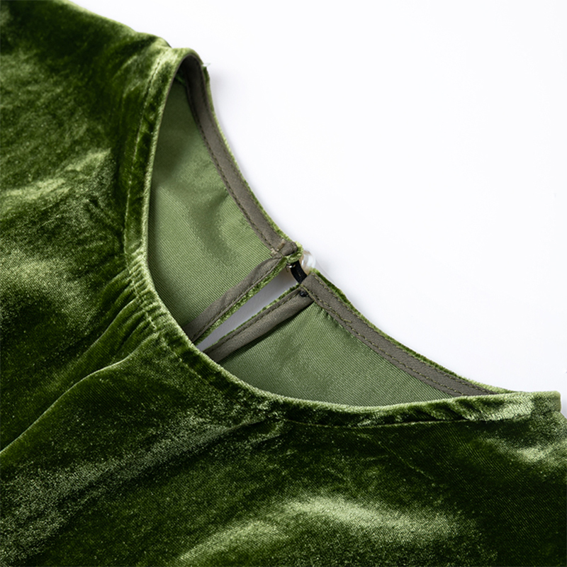 女性用シルクベルベットブラウス 100% マルベリーシルク裏 - Silk Blouse Button のレビューと価格