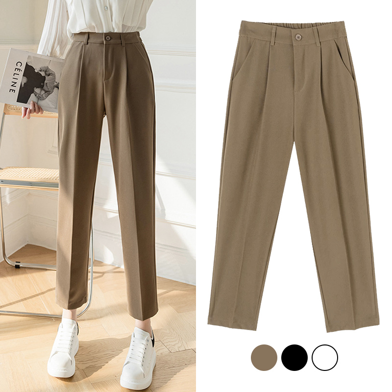 女性のシックなオフィスウェア,ストレートパンツ,韓国スタイル - Women Formal Wear Korean のレビューと価格