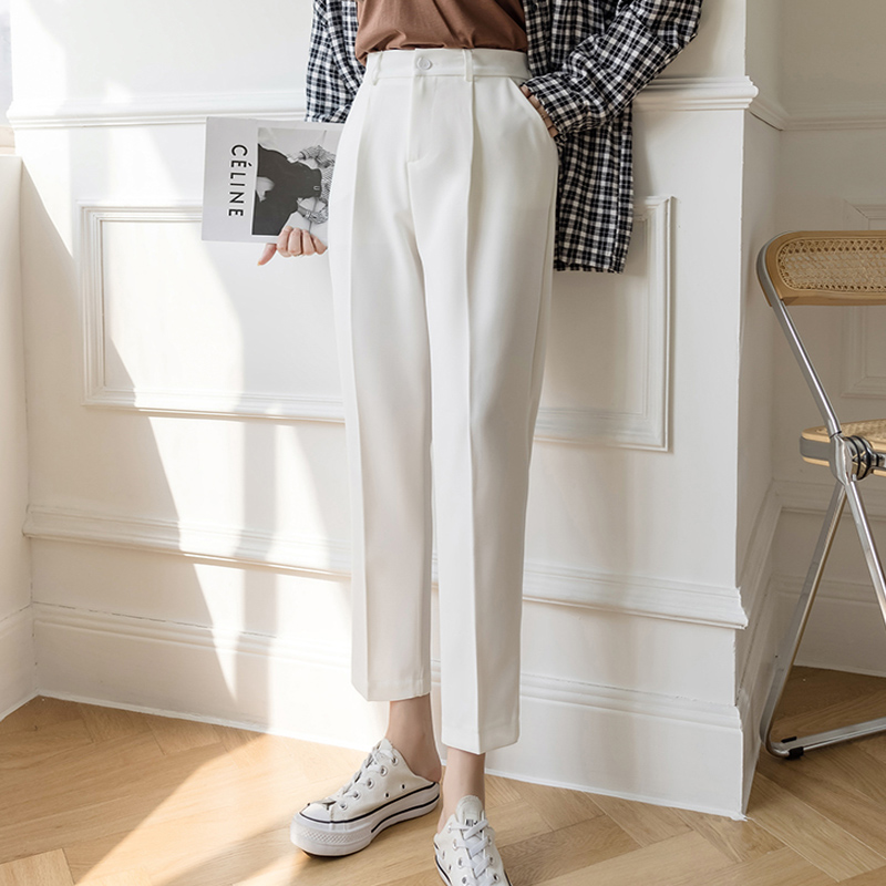女性のシックなオフィスウェア,ストレートパンツ,韓国スタイル - Women Formal Wear Korean のレビューと価格