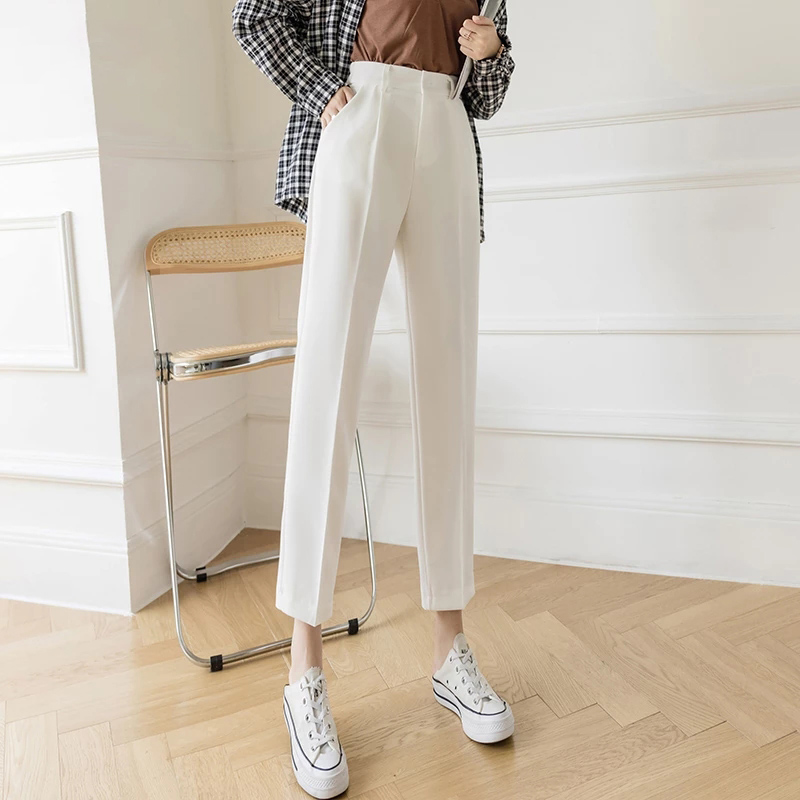 女性のシックなオフィスウェア,ストレートパンツ,韓国スタイル - Women Formal Wear Korean のレビューと価格