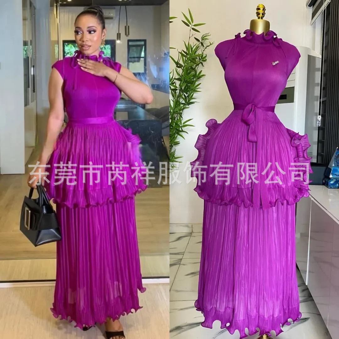 女性ロングドレスドレス A ライン Vestidos セクシ - Wrap Dress Work のレビューと価格