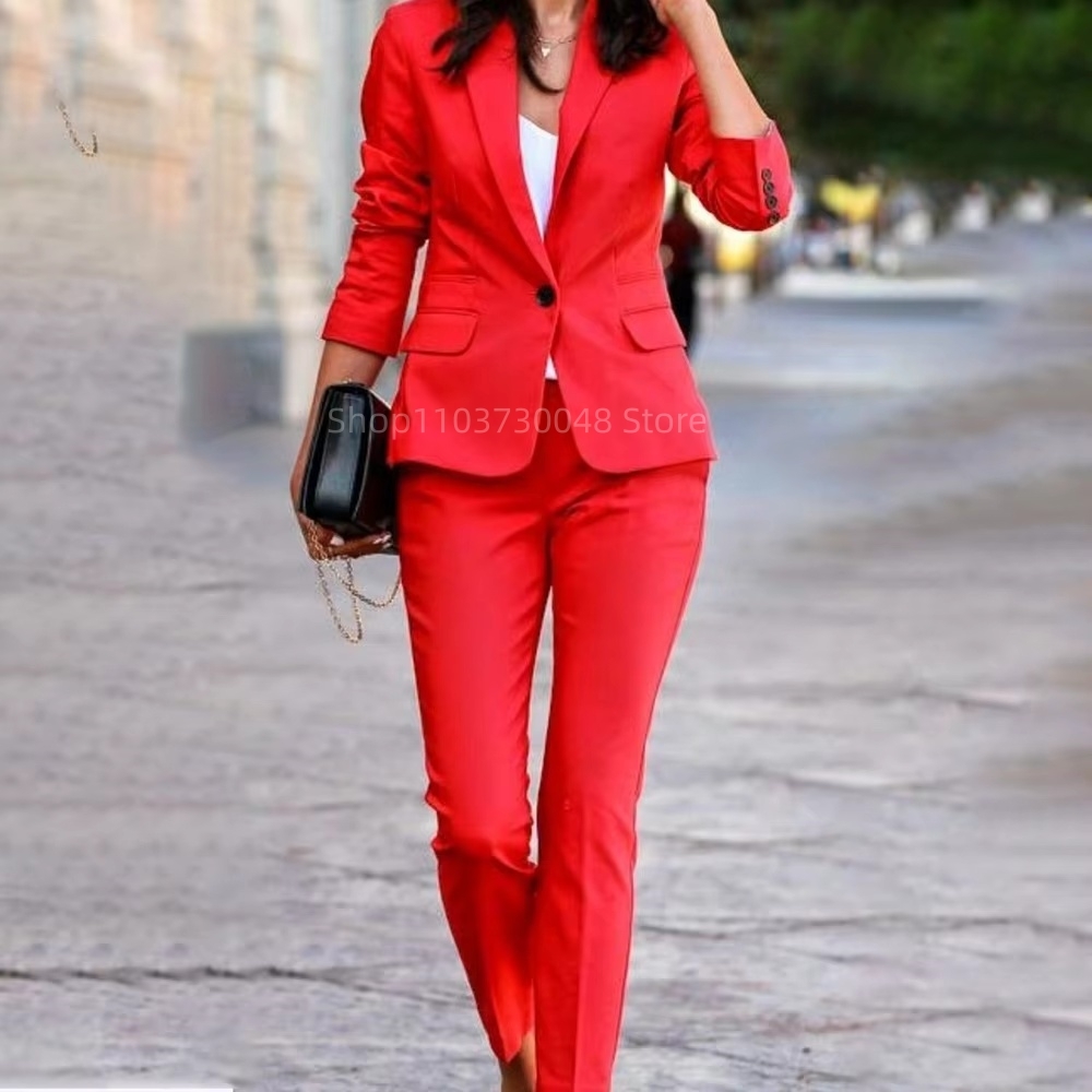 ファッションオフィスレディースブレザーとパンツスーツフォーマ - Women Formal Wear Blazers のレビューと価格